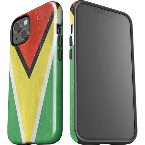Guyana Flag Distressed iPhone 14 Plus Impact Case